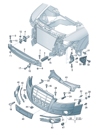 4F0807105AB-Bumper For use with parking assist Vehicle type