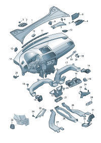 8U0857039-Heater-rr seat Duct assy-air