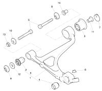 3Y0407021B-PORSCHE MACAN CONTROL ARM-LH