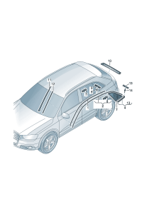 8U0853703A-Garnish assy-roof