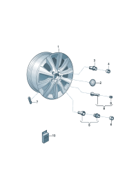 5KD601025B-Wheel rim-aluminium alloy [* See photo] * *
