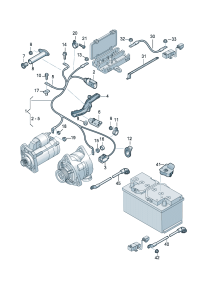 4E0971224P-Harness, Alternator 3g  Earth wire