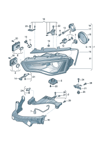 8T0941043-Headlamp, Bulb-gas discharge  (For traffic only)   D  -07.05.2012