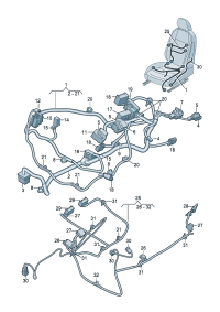 8S0972705-Receptacle, flat contact Motor assy., reclining
