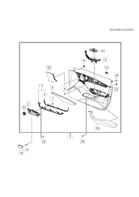 84325588-Garnish assy., fr. side door garnish