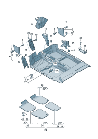 3D0864851U71-Knob assy-back