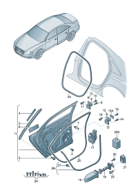 4H0833051C-Door assy-rr, lh Pay attention to the repair guide- Paint