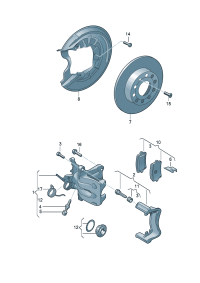 1K0615425AC-Bolt-guide Brkt brkt, brake
