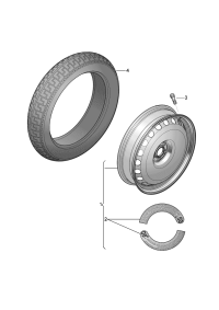 3W0601019A-Wheel assy-compact Wheel rim-steel