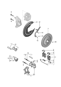 3W0698679G-Housing assy-caliper