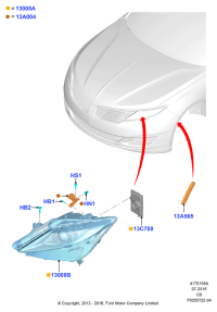 FP5Z13A565B-Reflector assy, lh () CHN