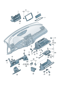 3CD8571141QB-Mounting Glove box assy (black)