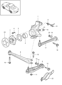 98733104302-CONTROL ARM UPR FRT LH-A6/A8