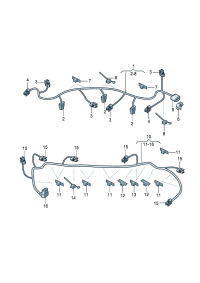 5TD971095C-Parking system Harness, control unit
