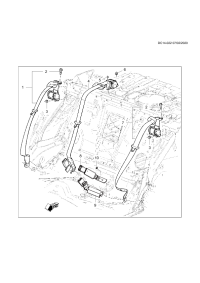 84324438-Retractor, rr seat belt (incl 2)
