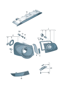 3C9945094-Taillight & Lamp assy-back up  (For traffic only)