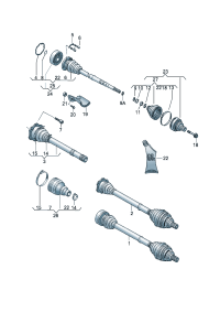 4C0407271-Band f joint Shaft, half swing