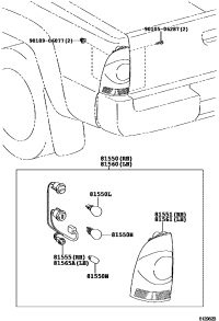 8156004181-LAMP ASSY, REAR COMBINATION, LH