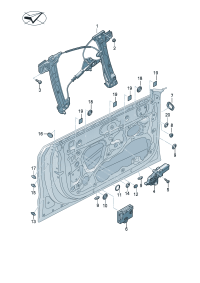 4K8837461-WINDOW WINDER LH FRT/A6