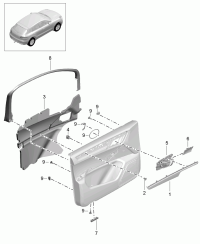 95B867409-Garnish, for door Finisher  Paint