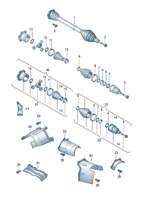 4FD407271-Band f joint Shaft, half swing