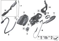 51217175731-Handle carrier door outside lh