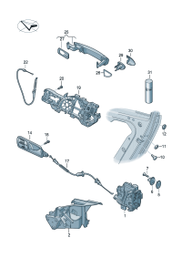 3CD839015-AUDI TT MK2 WINDOW MECHANISM