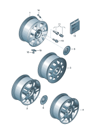 3BD601025C-Wheel rim-aluminium alloy