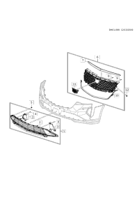 84664782-Grille (for front lower grille) (part of 1)