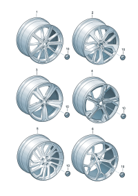 8W0601025FT-Wheel rim-aluminium alloy Add mark: Colour code: