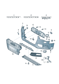 8K0807065F-Plate, bumper Cleaner w/headlamp Device & parking assist The car model of the unit