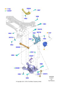 HP5Z1104B-Hub assy-wheel rh