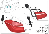 63217491345-REAR LEFT LAMP ON THE WING