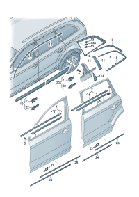 4L0853283E-Weatherstrip, Strip garnish