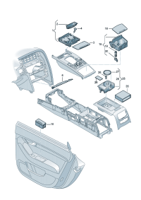 4F1857951C6PS-Ashtray & hsg (black)