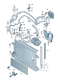 5N0820721G-Coolant hose Compressor-refrigerant Condenser)