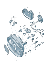 1J0941295C-Motor, headlight