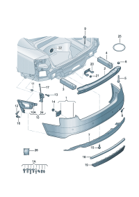 8K5807303A-Bumper For use with parking assist Vehicle type