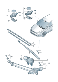 5G1955023C-Wiper assy Motor, wiper