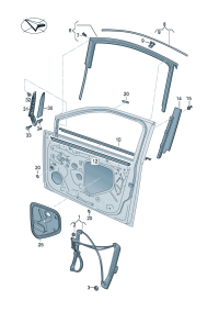 51G837461-Window regulator without m