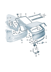 11G827555-Deflector, rear spoiler