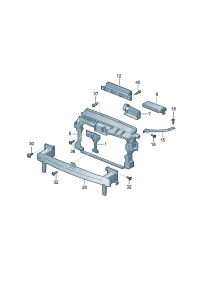 5ND805588-Cowl frame, with coolant Radiator and electric fan Mounting   D  -10.06.2013