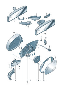 3CD857501B-Mirror, outer