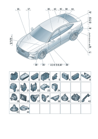 4M0971871Q-Boot kit Harness, Taillight