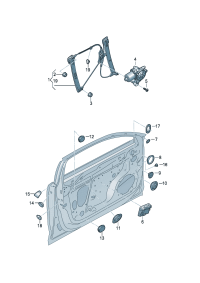 8WD837461-WINDOW WINDER LH FRT/A6