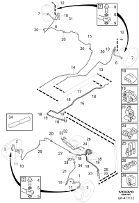 31678088-Hose-front brake, lh