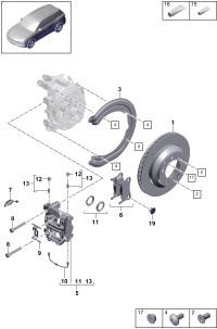 9Y0698451H-Brake pad set no.1, Disc brake  Porsche panamera: No longer use parts here