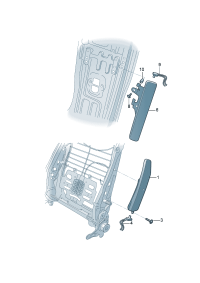30G880241D-Unit, side air bag **Install now only * * **Order when ordering * *