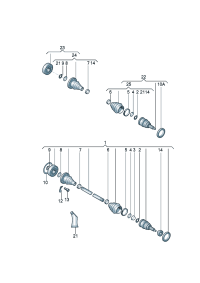 6QD407272P-Band syncro Shaft, counter weight