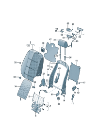 4GD881045F-Mount assy., back For power adjust memory-seat Models with back Yes.